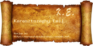 Keresztszeghy Emil névjegykártya